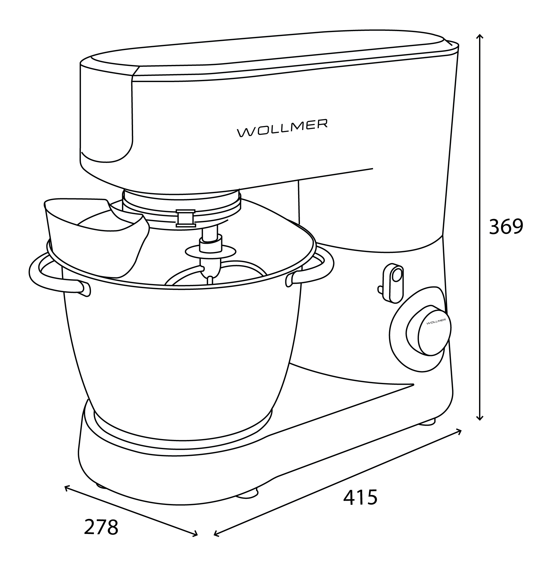 Схема Планетарный миксер Wollmer T1000 Shantil
