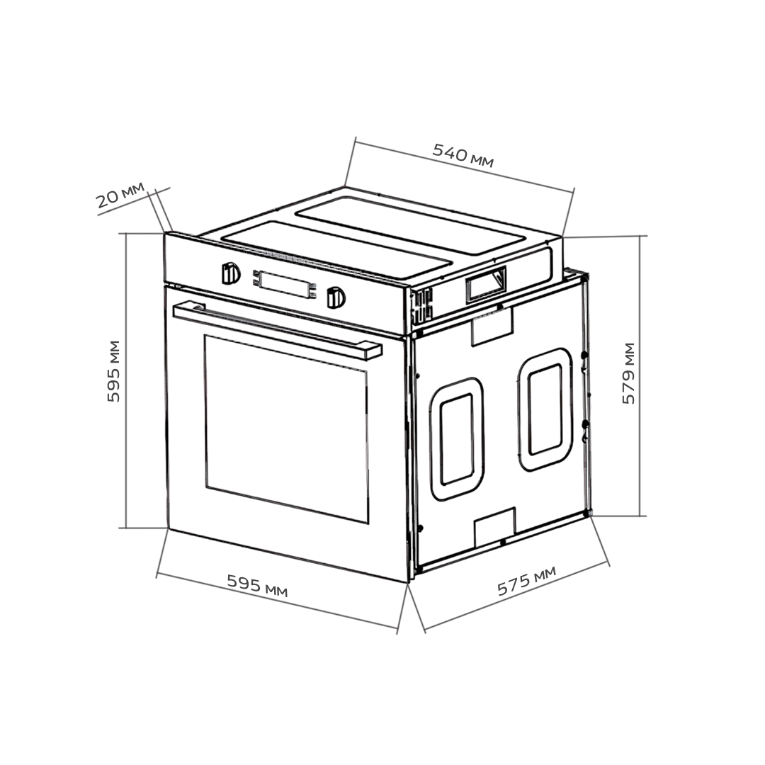 Схема Духовой шкаф Wollmer X80 Monolith